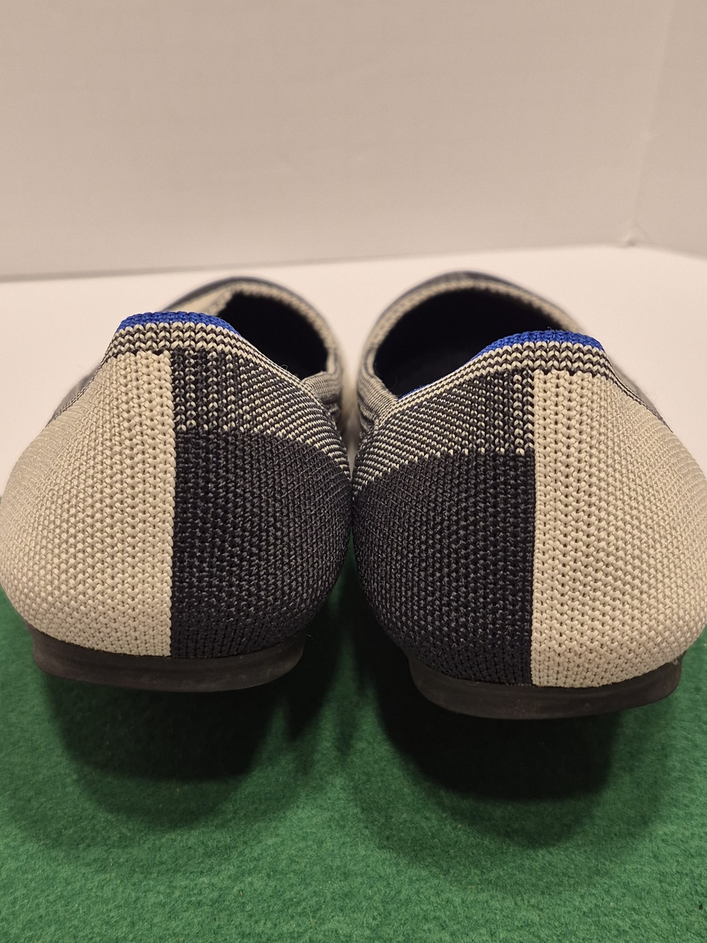 Rothy's Women's Black & Cream Buffalo Plaid Knit Flats - Picture 3 of 5